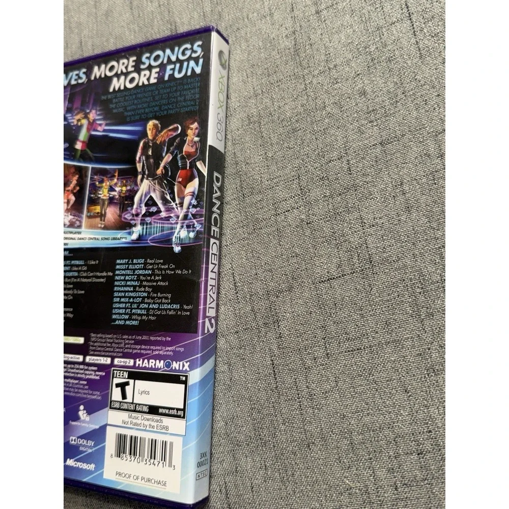 Dance Central 2 Microsoft‎ Xbox 360 Kinect 2011 With Manual Rated T